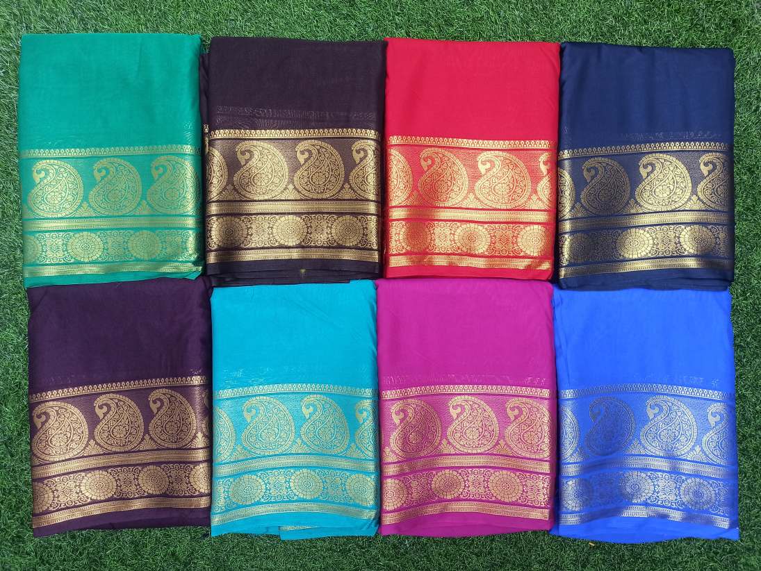 Artificial / Mix Crape Sarees ( Semi Crape )