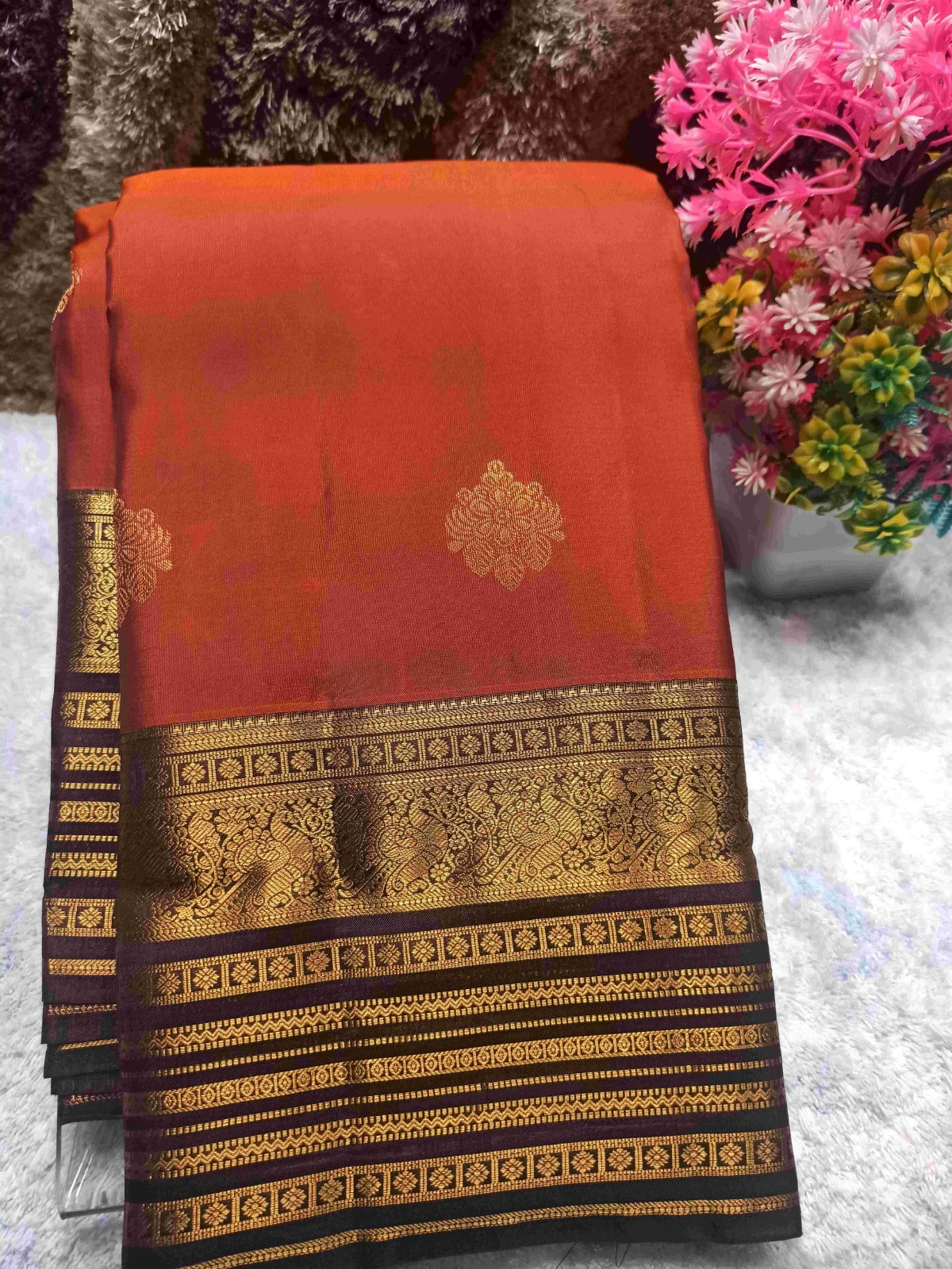 Pure Kanchipuram Silk Saree.
