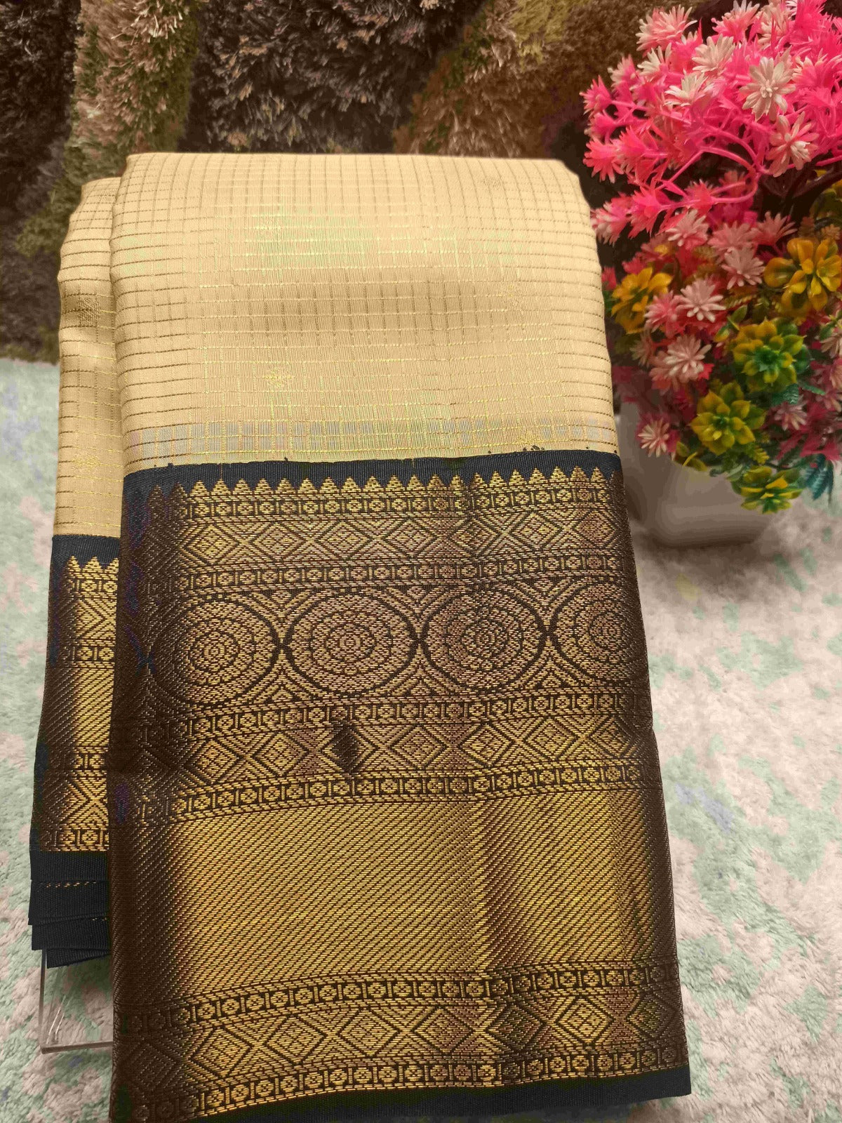 Pure Kanchipuram Silk Saree.