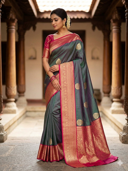 Kanchi Mix Silk Saree