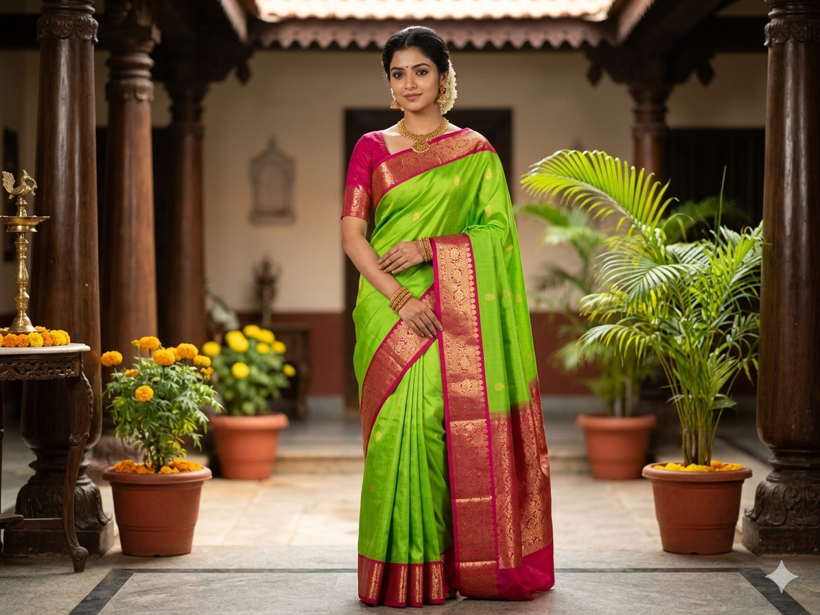 Kanchi Mix Silk Saree