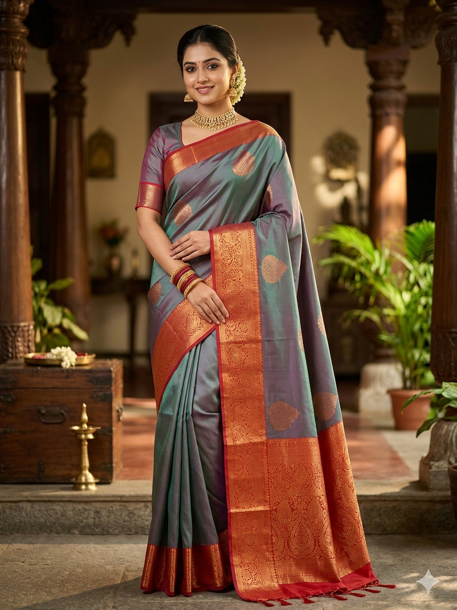Kanchi Mix Silk Saree