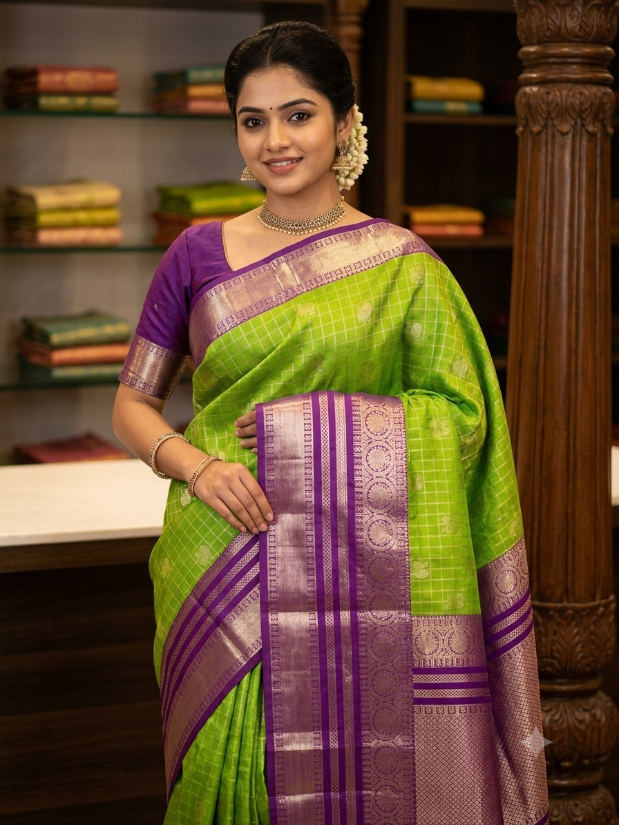Kanchi Mix Silk Saree
