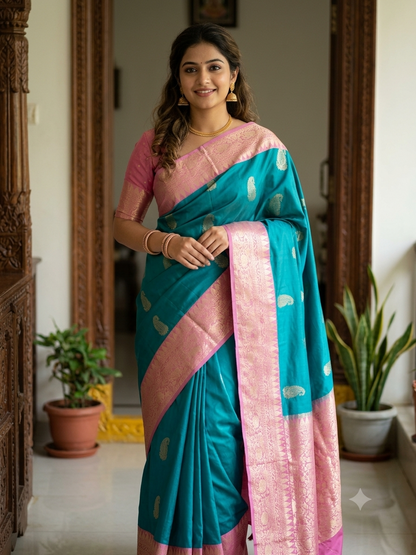 Kanchi Mix Silk Saree