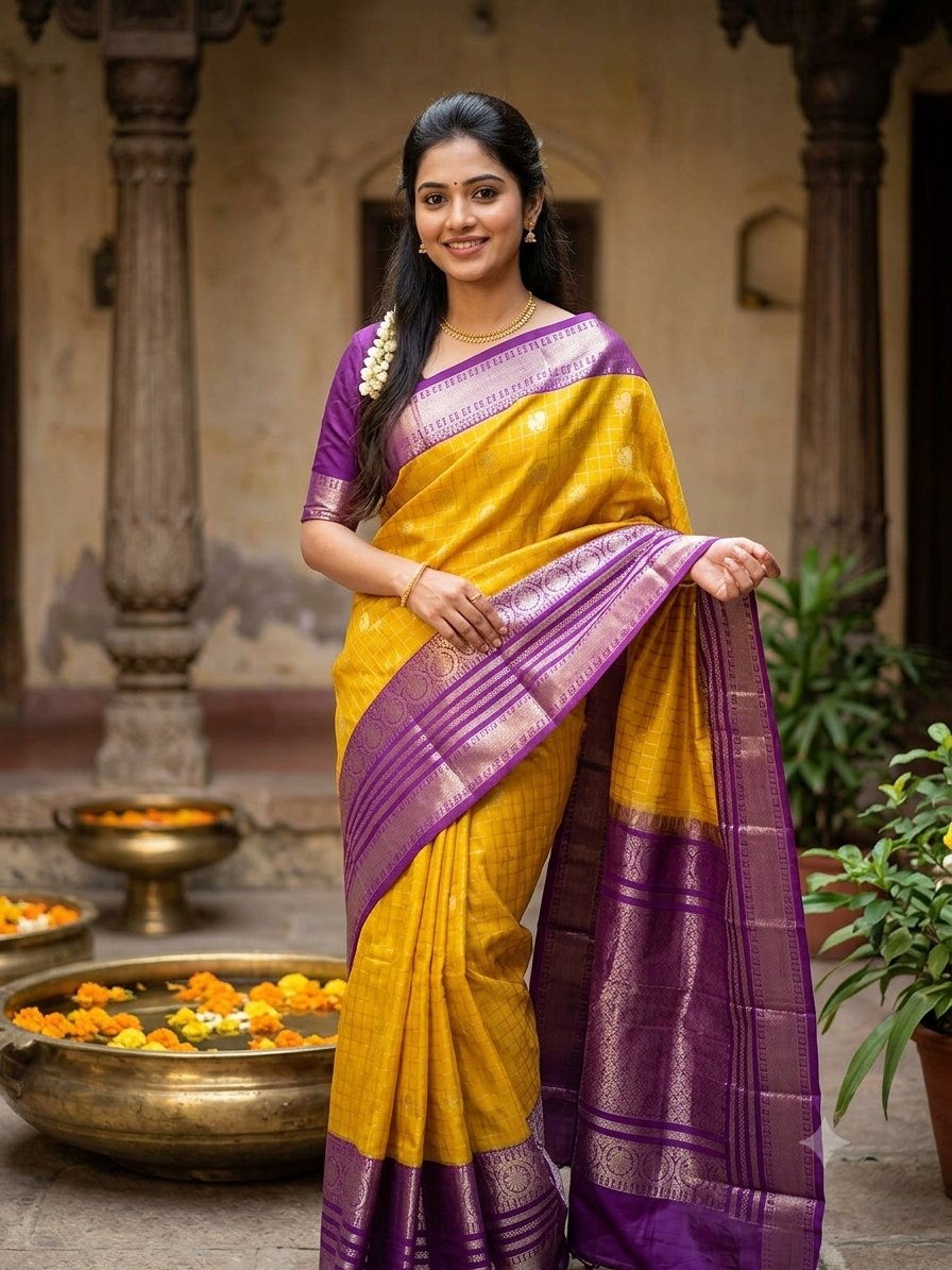 Kanchi Mix Silk Saree