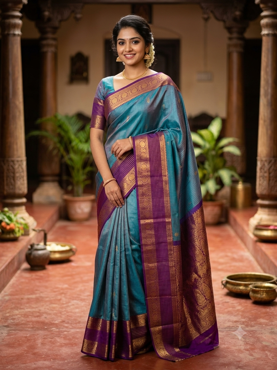 Kanchi Mix Silk Saree