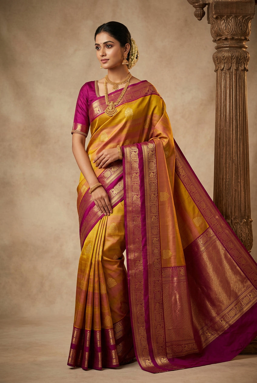Kanchi Mix Silk Saree