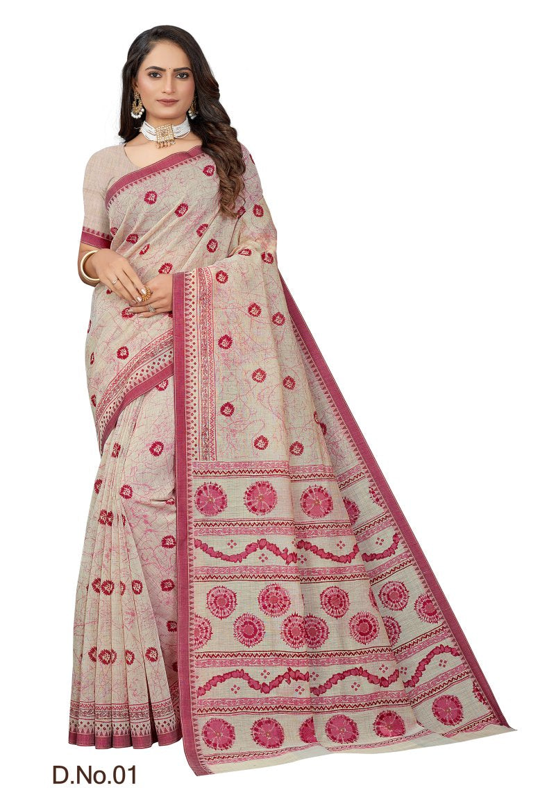 Pure Cotton Silk Saree.