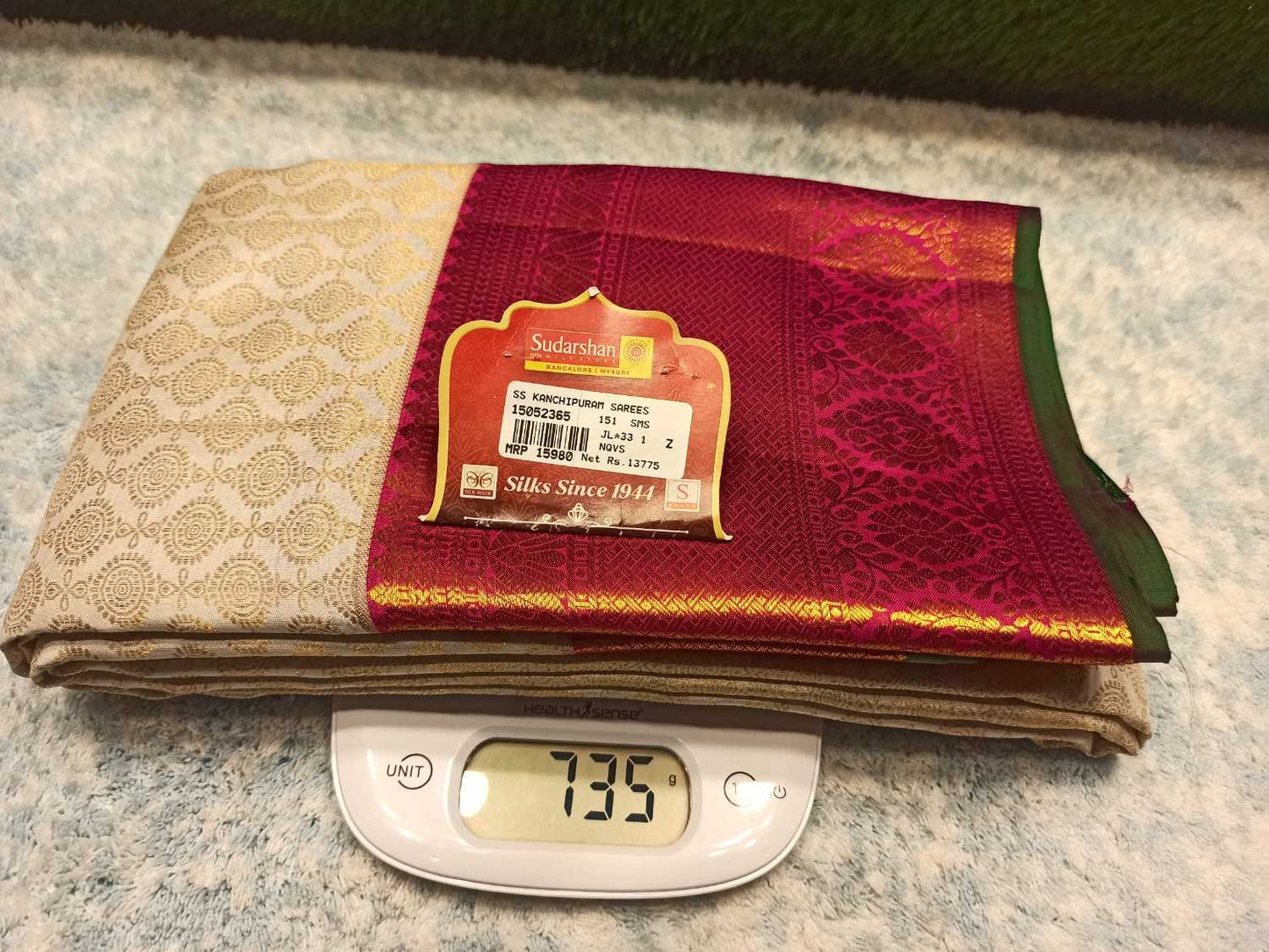 Pure Kanchipuram Silk Saree.