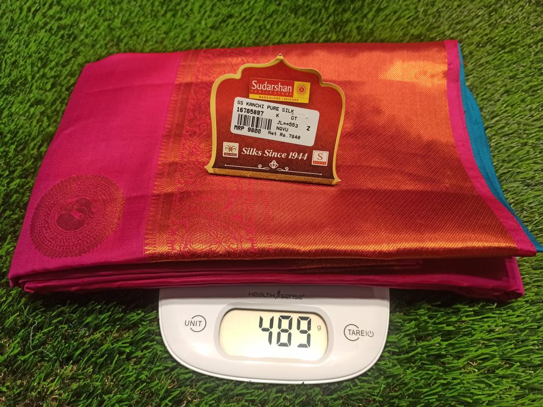 Pure Kanchipuram Silk Saree.