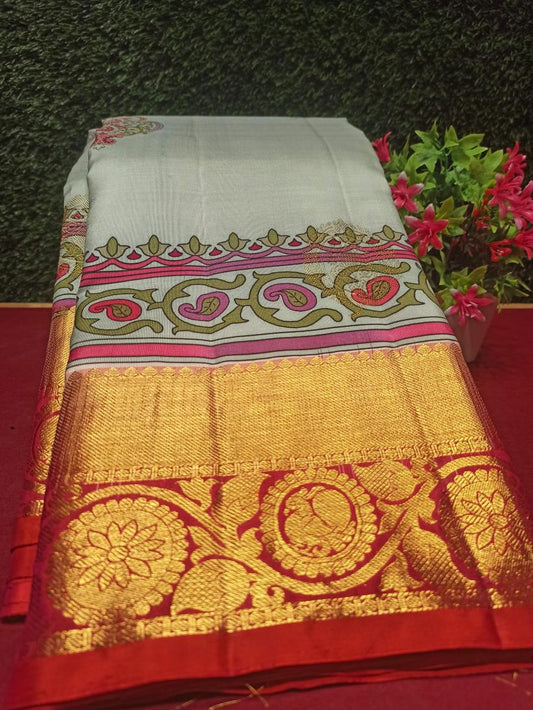 Pure Kanchipuram Silk Saree.
