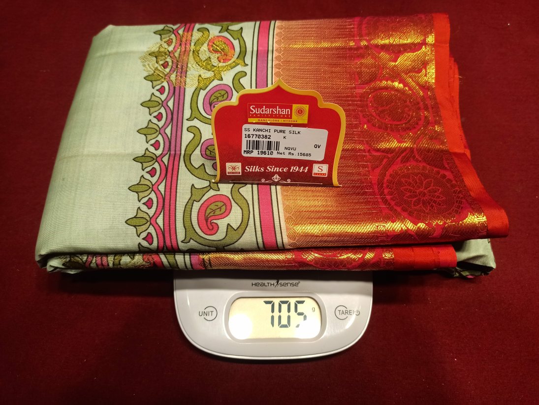 Pure Kanchipuram Silk Saree.