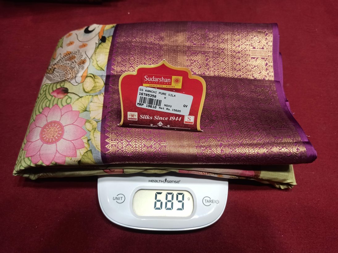 Pure Kanchipuram Silk Saree.