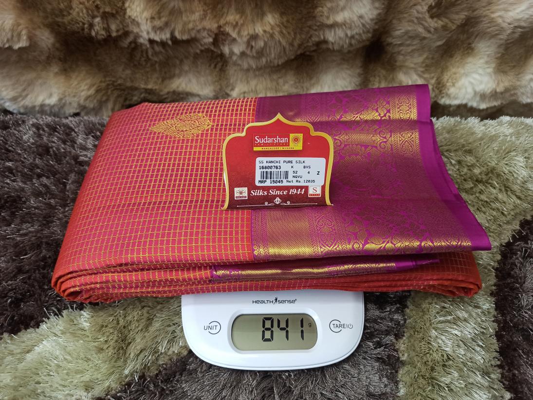 Pure Kanchipuram Silk Saree.