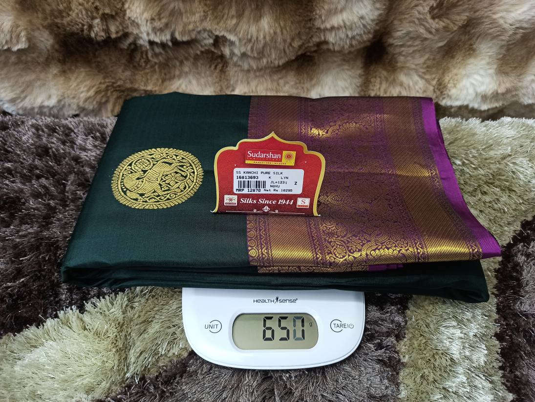 Pure Kanchipuram Silk Saree.