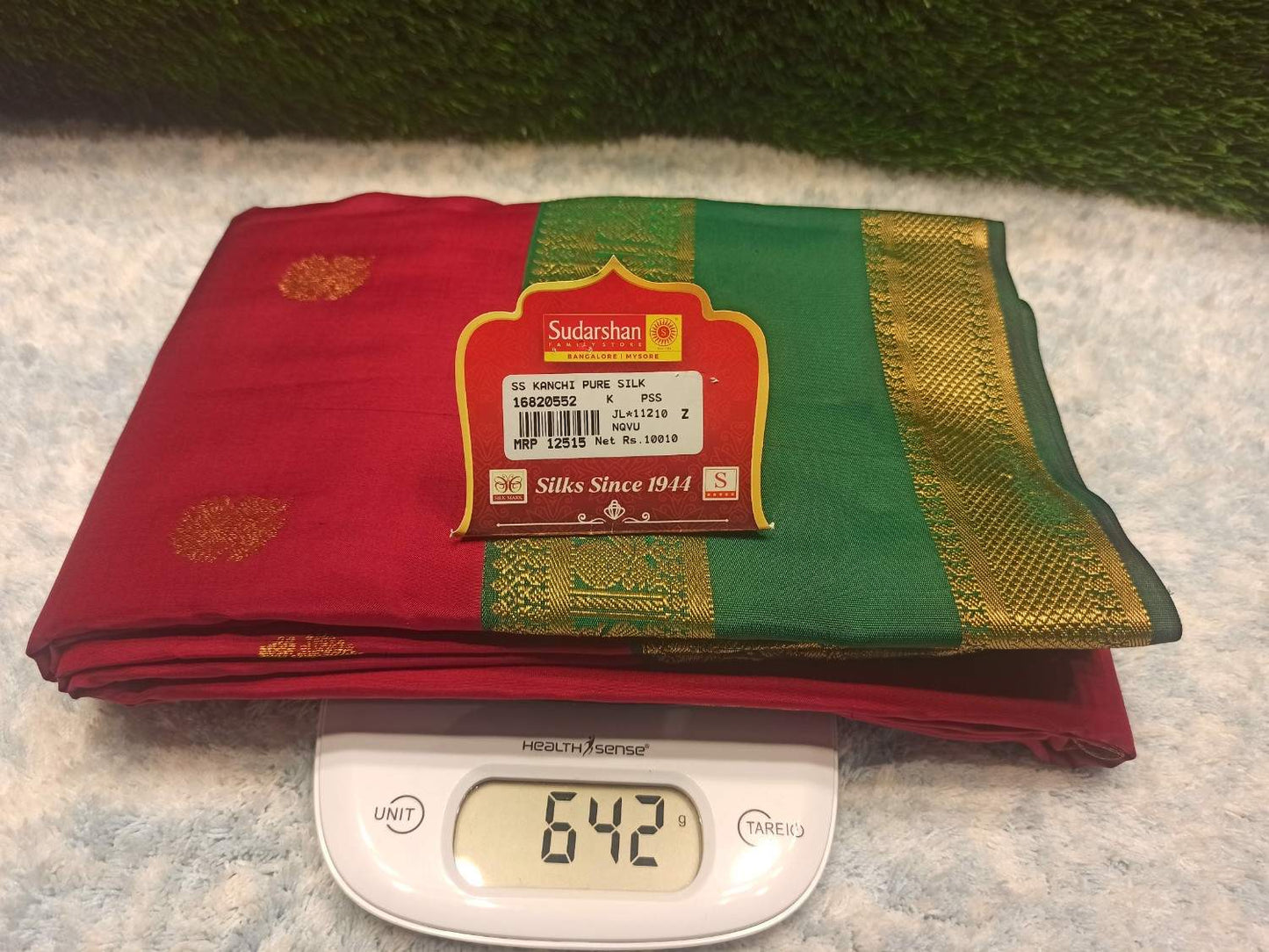 Pure Kanchipuram Silk Saree.