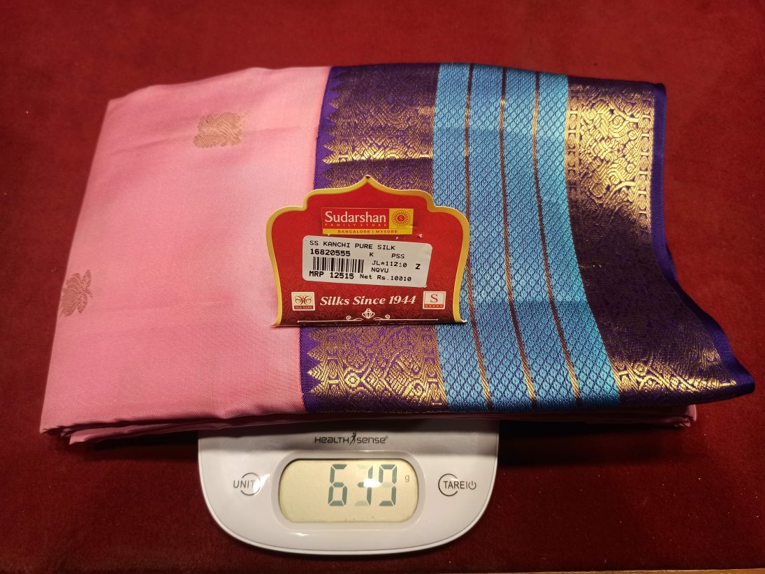 Pure Kanchipuram Silk Saree.