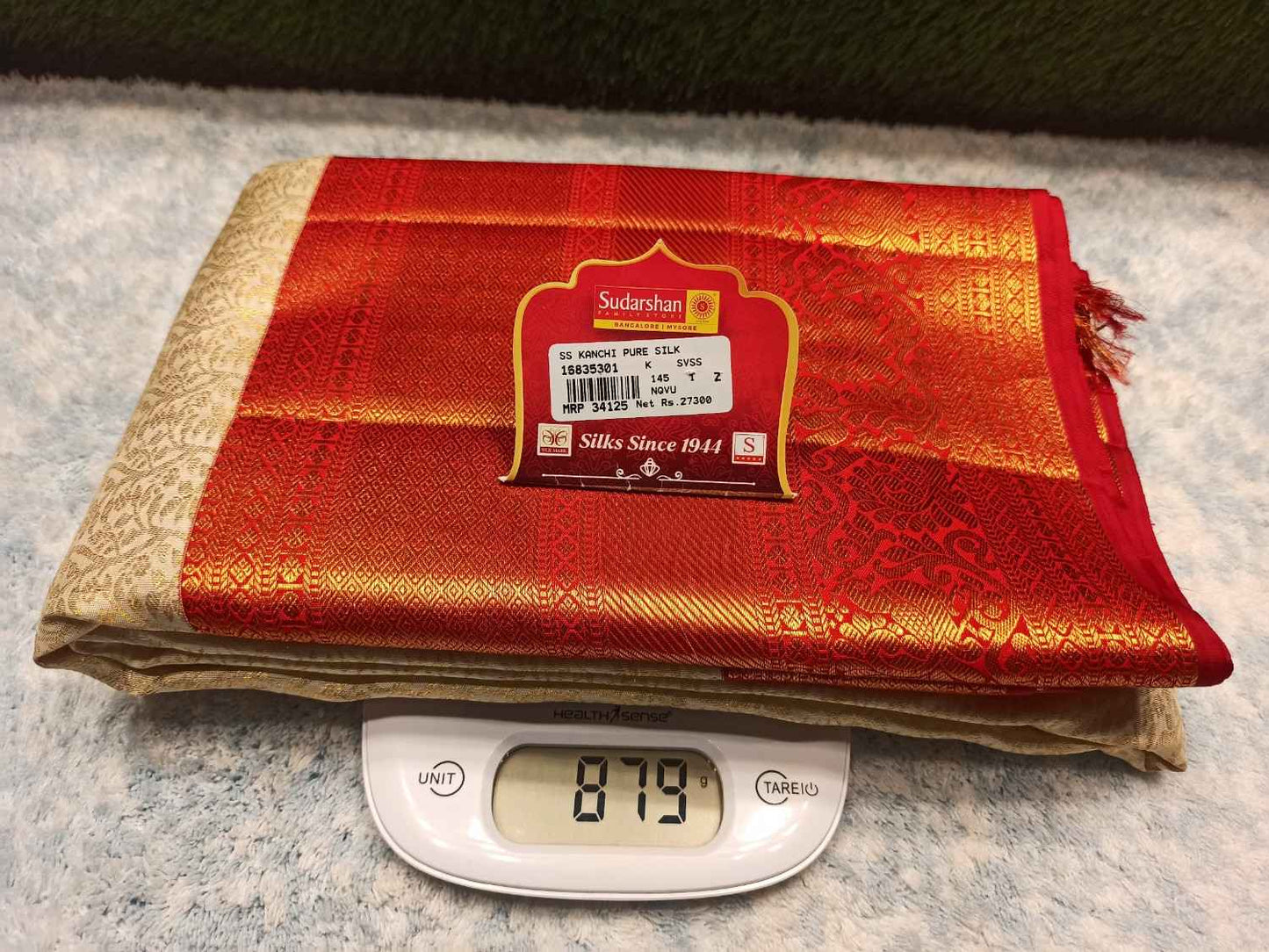 Pure Kanchipuram Silk Saree.