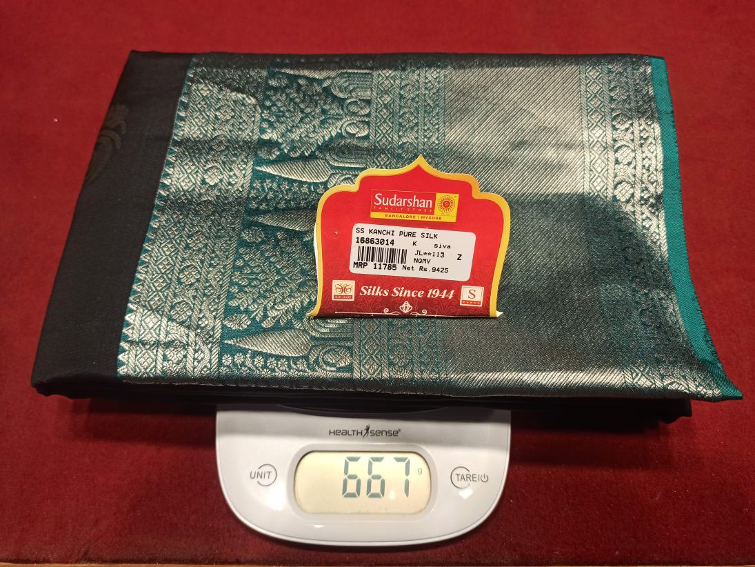 Pure Kanchipuram Silk Saree.