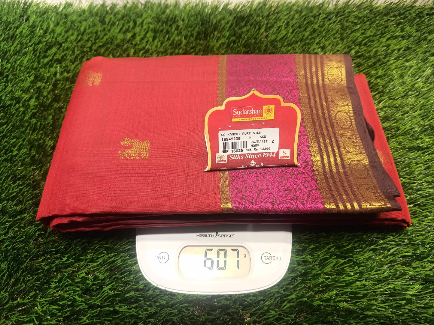 Pure Kanchipuram Silk Saree.