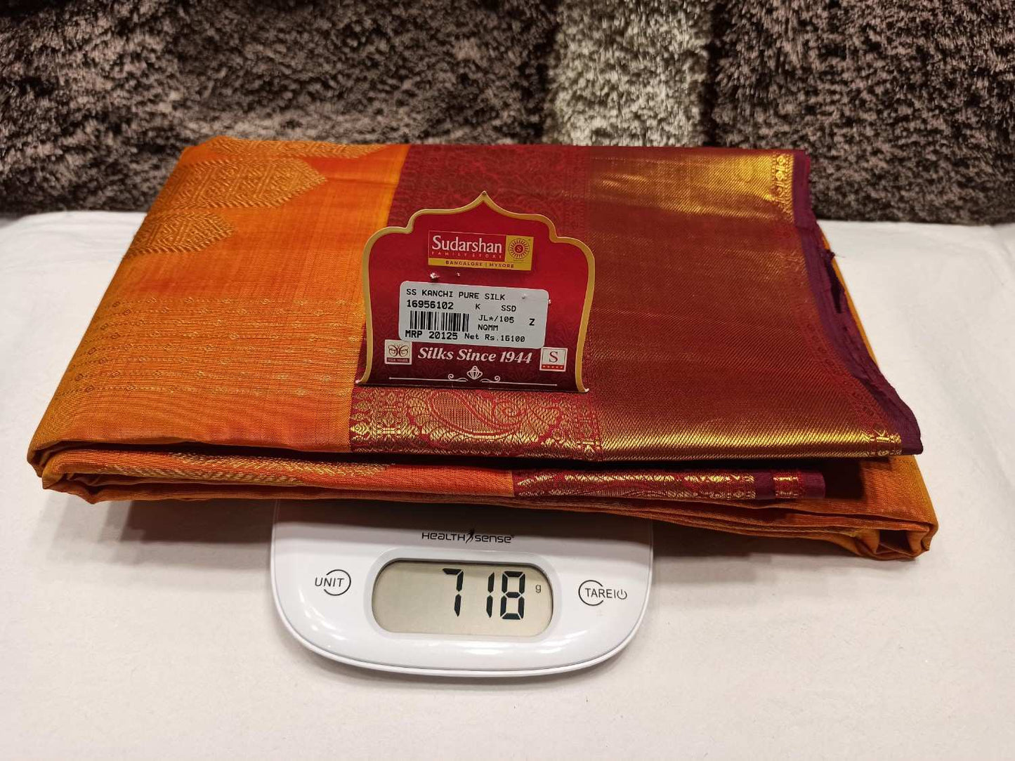 Pure Kanchipuram Silk Saree.