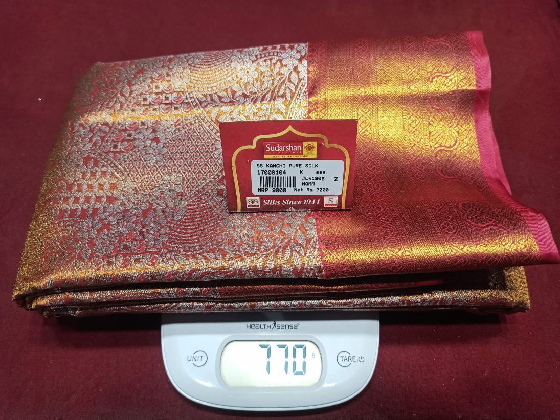 Pure Kanchipuram Silk Saree.