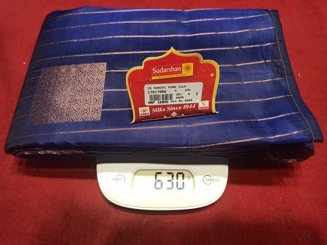 Pure Kanchipuram Silk Saree.