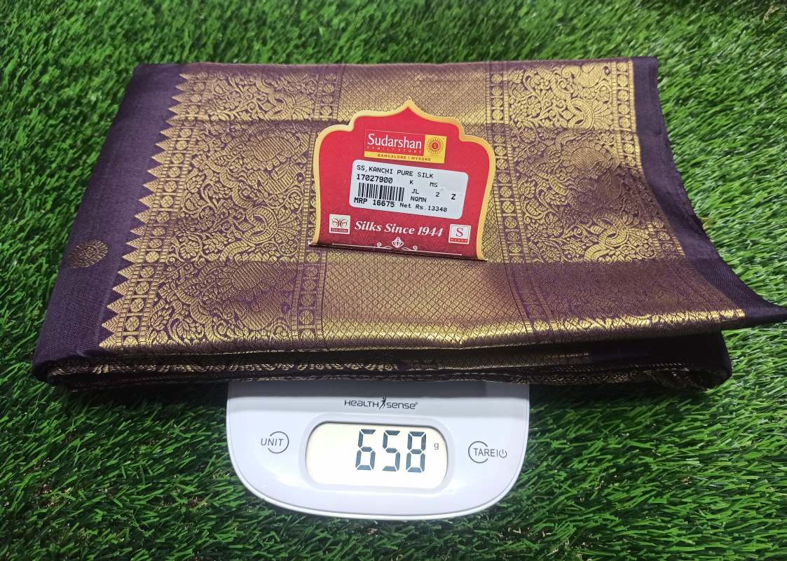 Pure Kanchipuram Silk Saree.