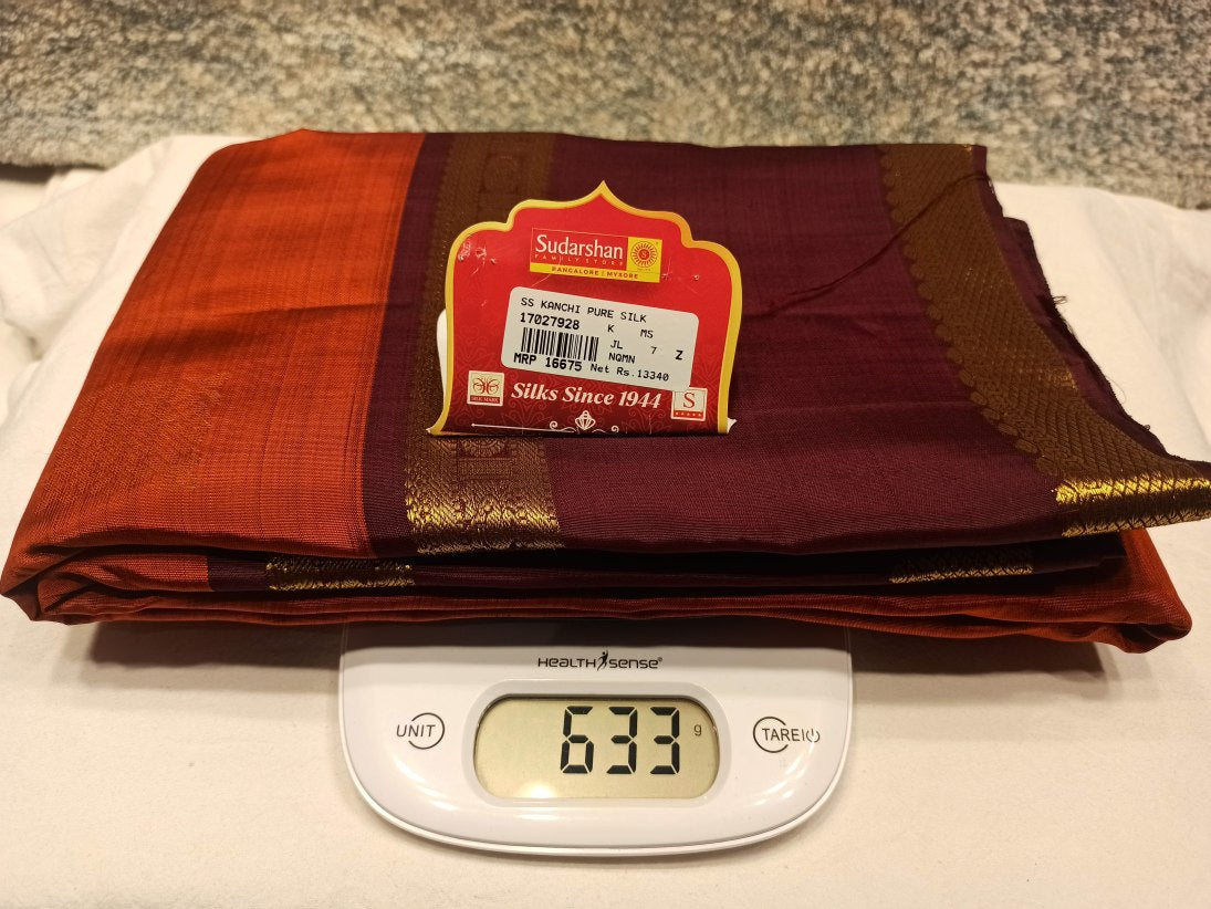 Pure Kanchipuram Silk Saree.