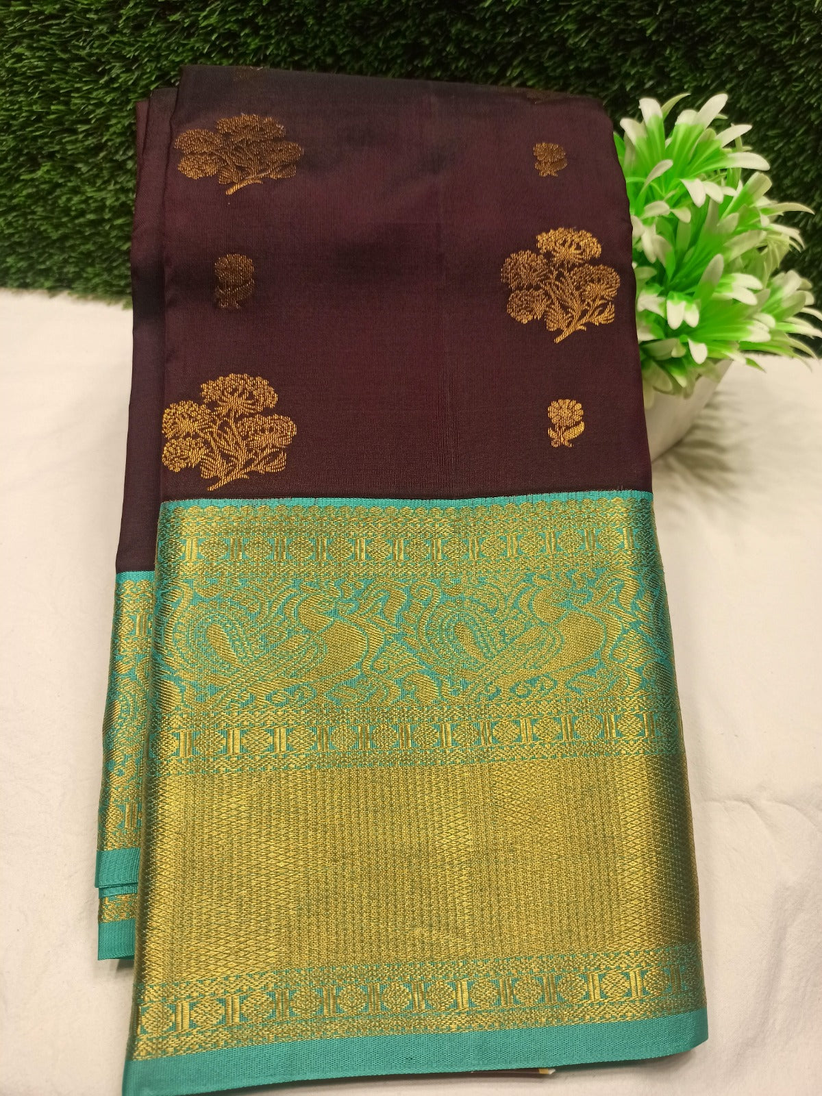 Pure Kanchipuram Silk Saree.
