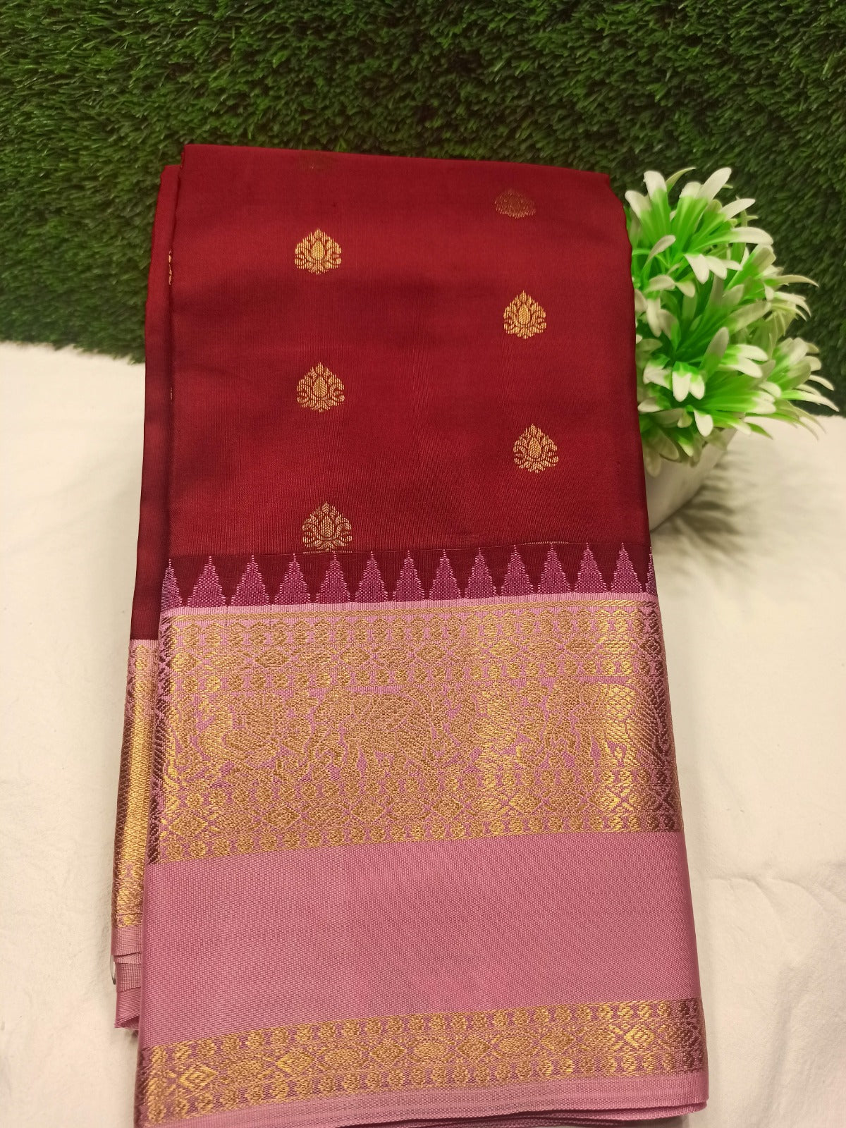 Pure Kanchipuram Silk Saree.