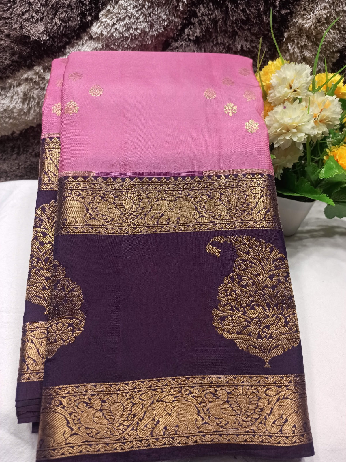 Pure Kanchipuram Silk Saree.