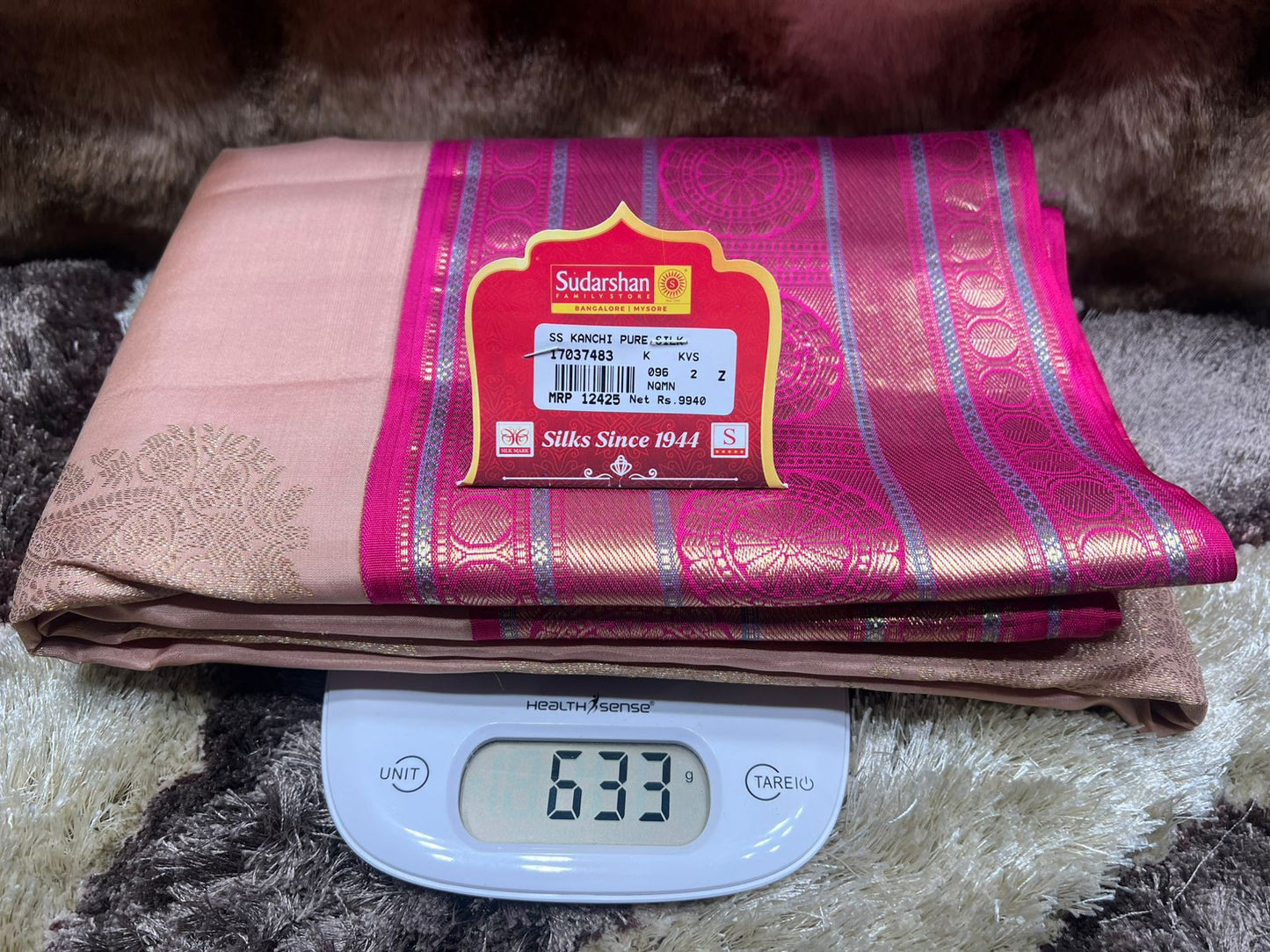 Pure Kanchipuram Silk Saree.