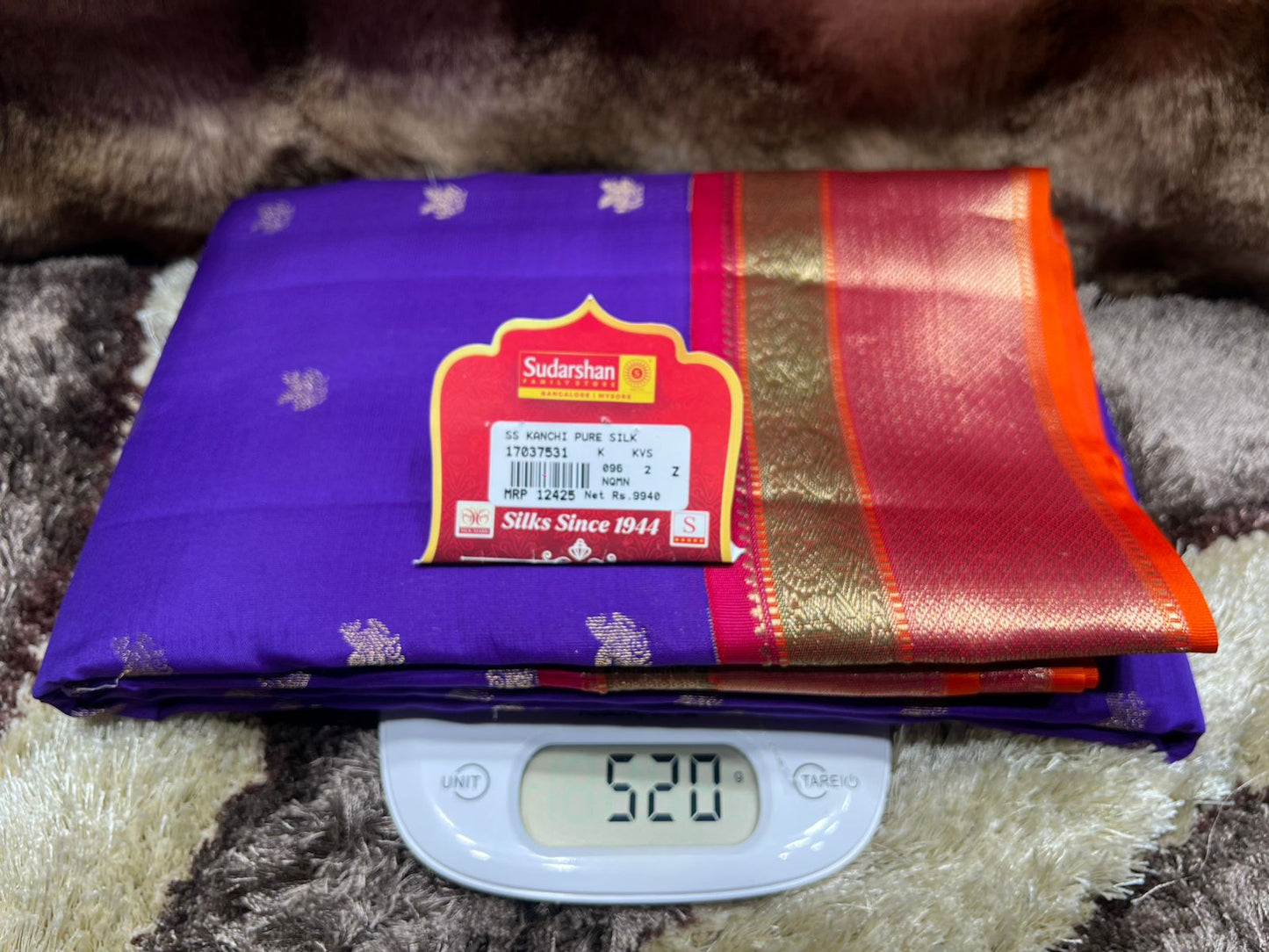 Pure Kanchipuram Silk Saree.