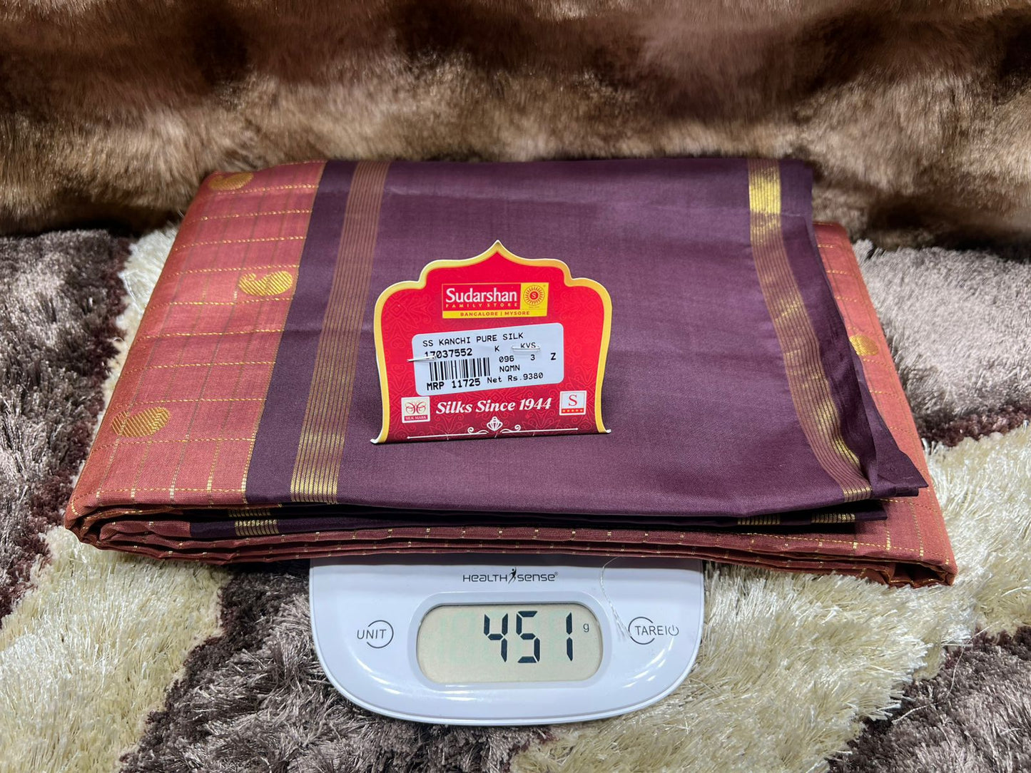 Pure Kanchipuram Silk Saree.