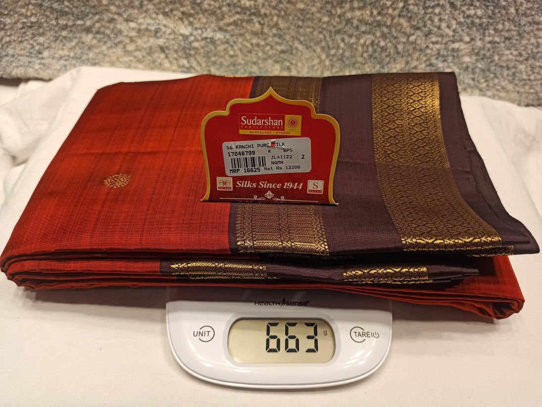 Pure Kanchipuram Silk Saree.