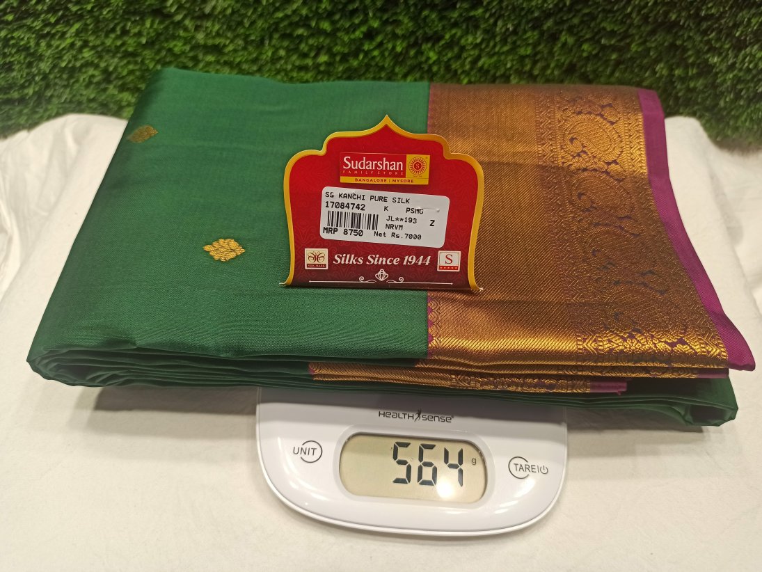 Pure Kanchipuram Silk Saree.