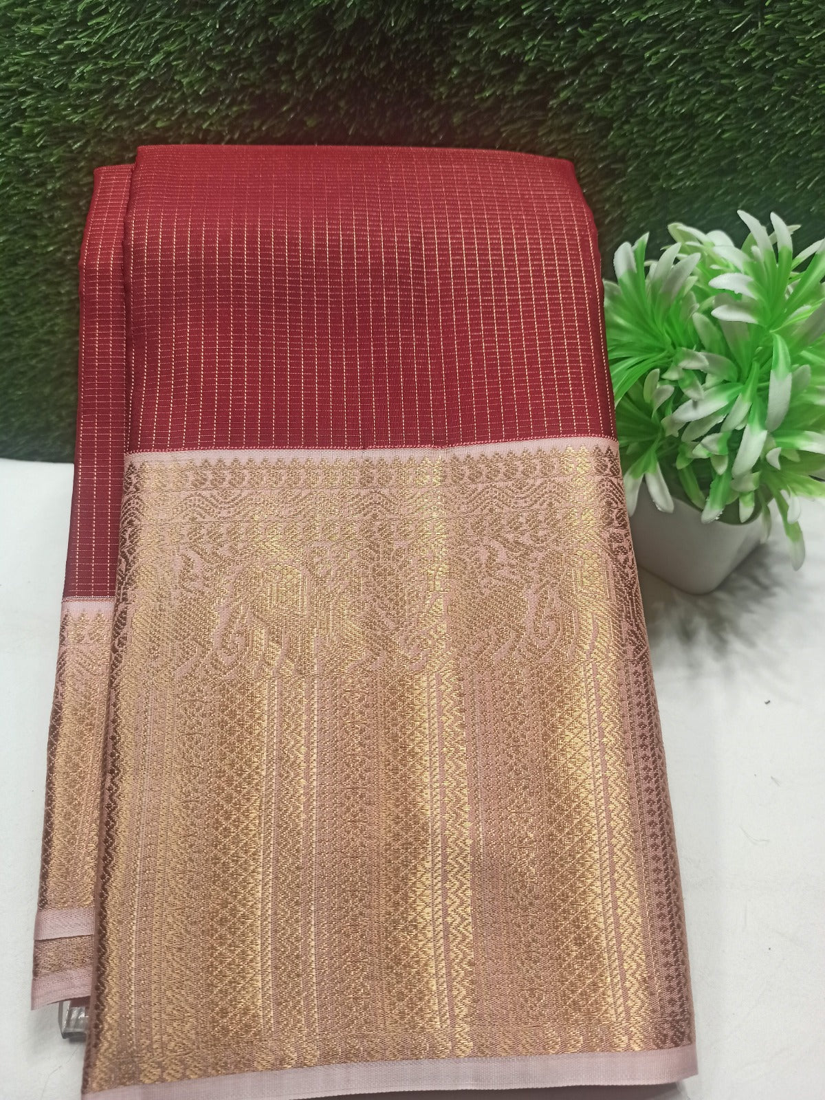 Pure Kanchipuram Silk Saree.