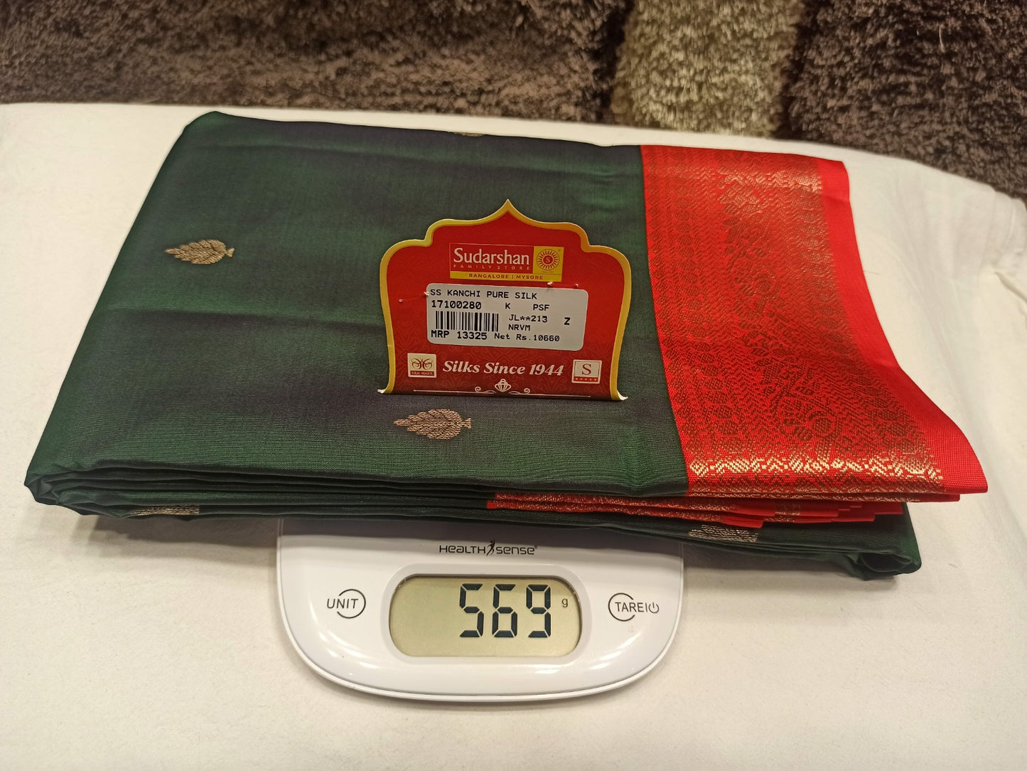 Pure Kanchipuram Silk Saree.