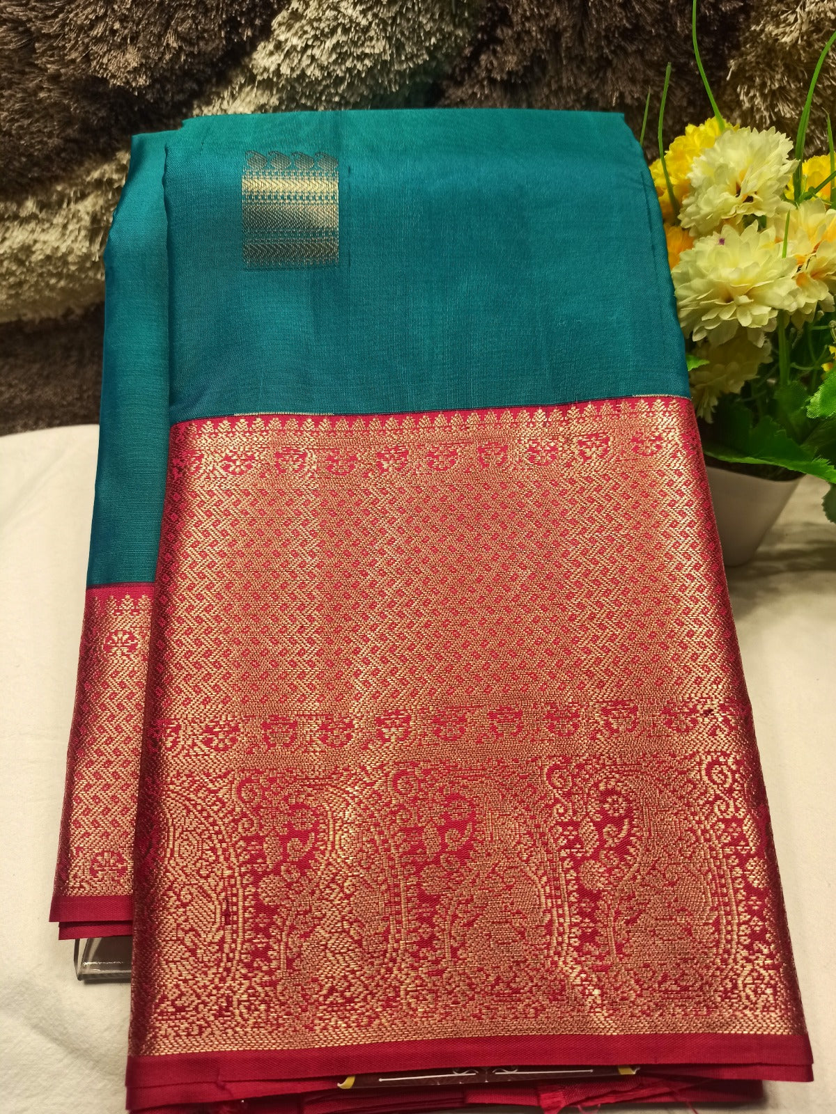 Pure Kanchipuram Silk Saree.