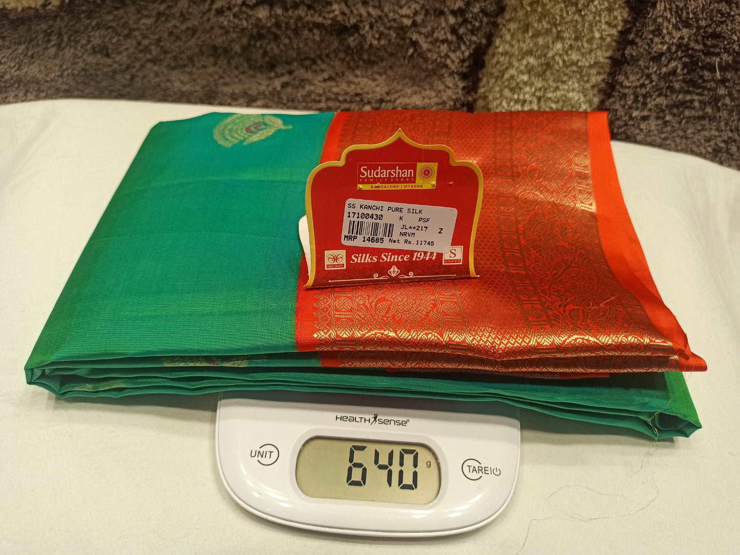 Pure Kanchipuram Silk Saree.