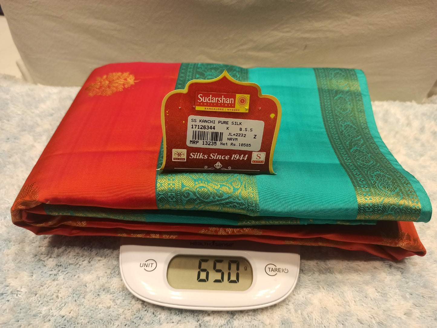 Pure Kanchipuram Silk Saree.