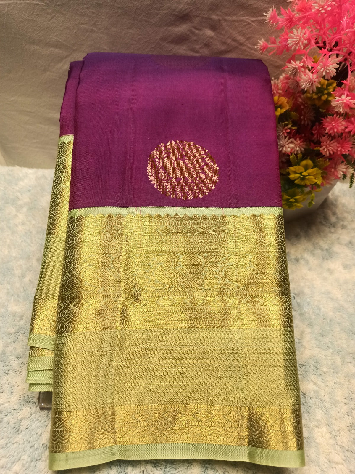 Pure Kanchipuram Silk Saree.
