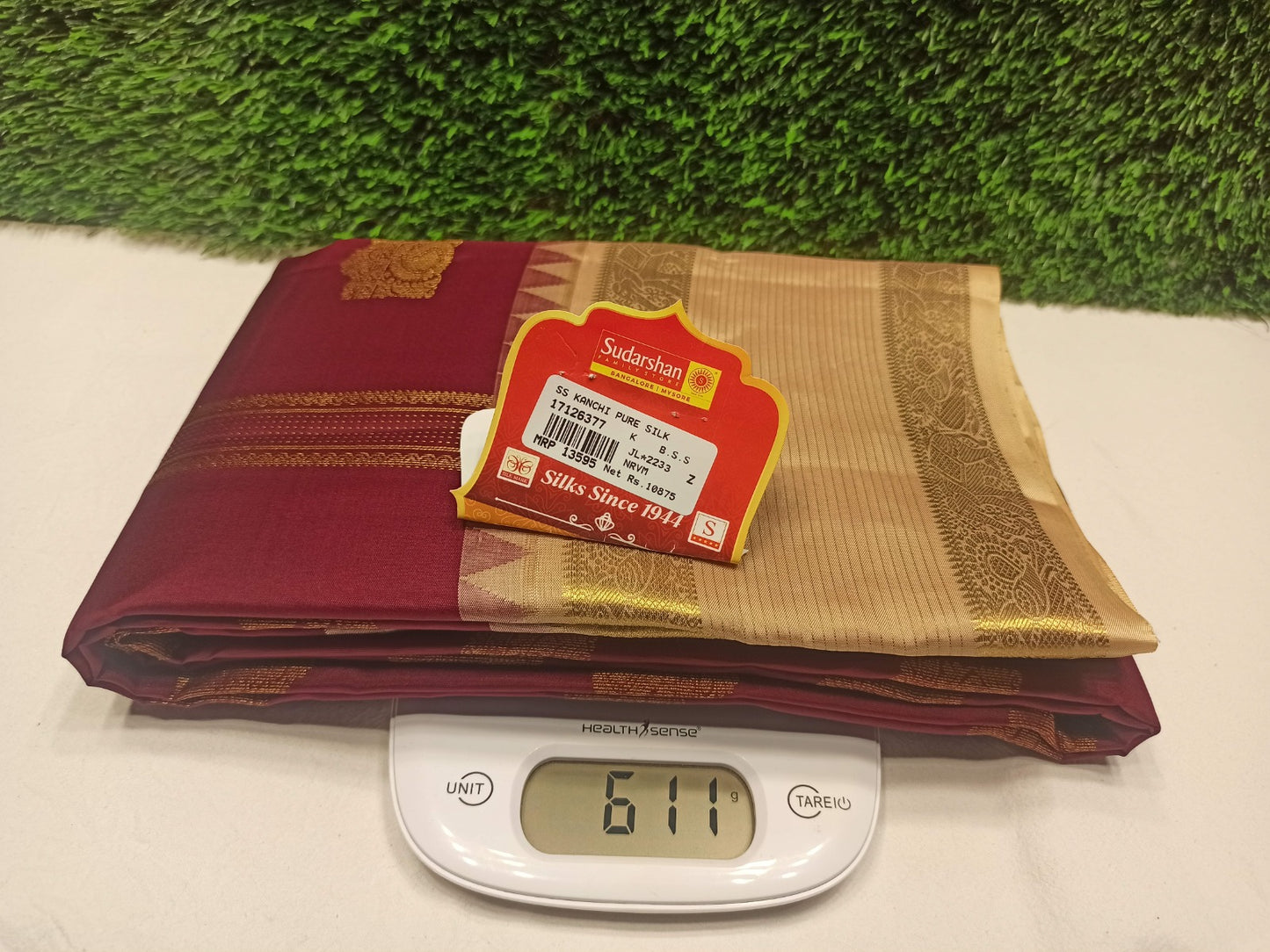Pure Kanchipuram Silk Saree.