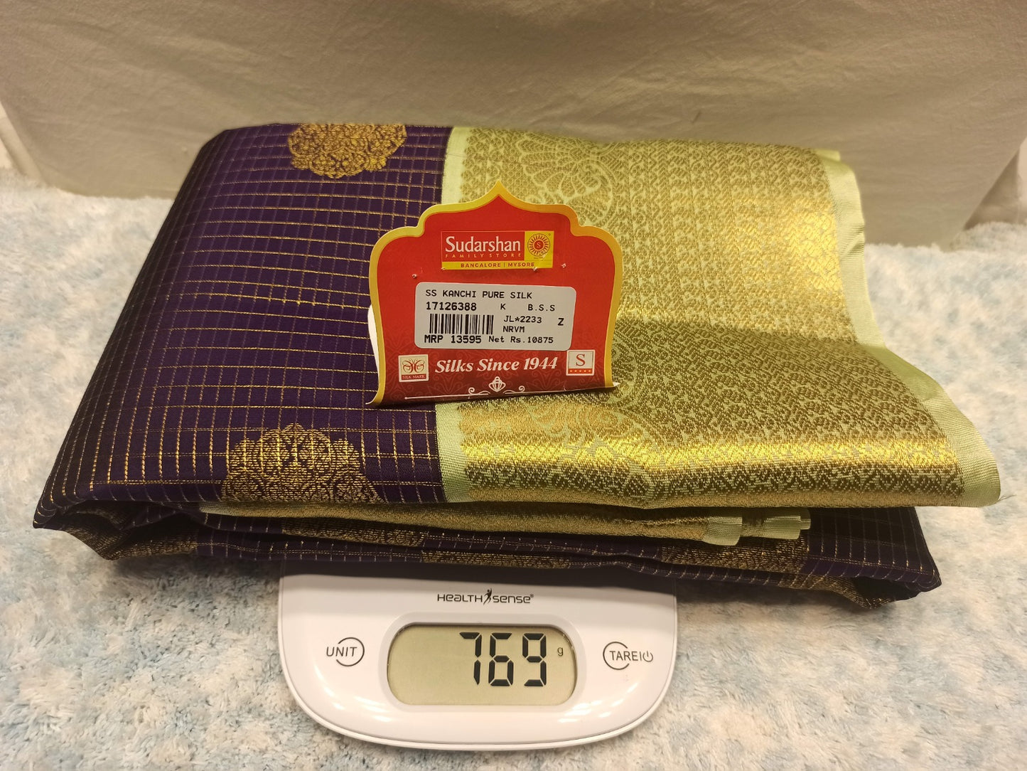 Pure Kanchipuram Silk Saree.