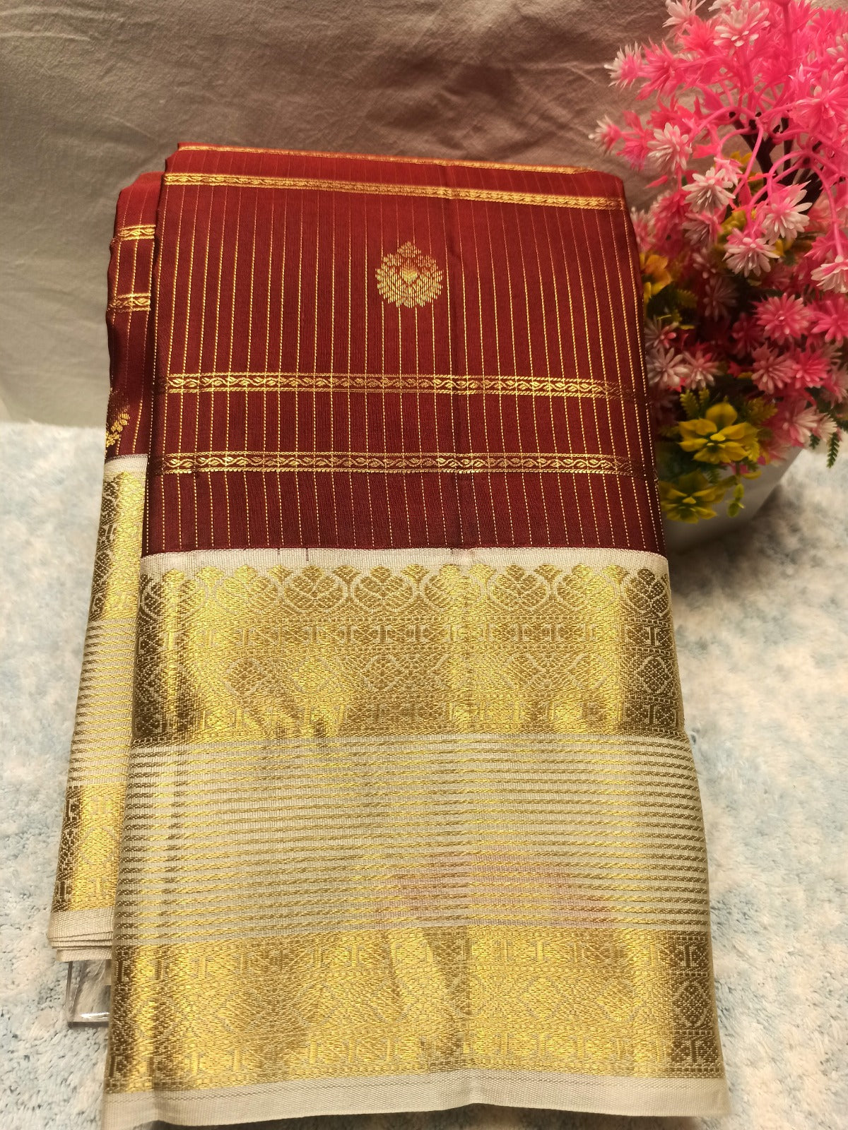 Pure Kanchipuram Silk Saree.
