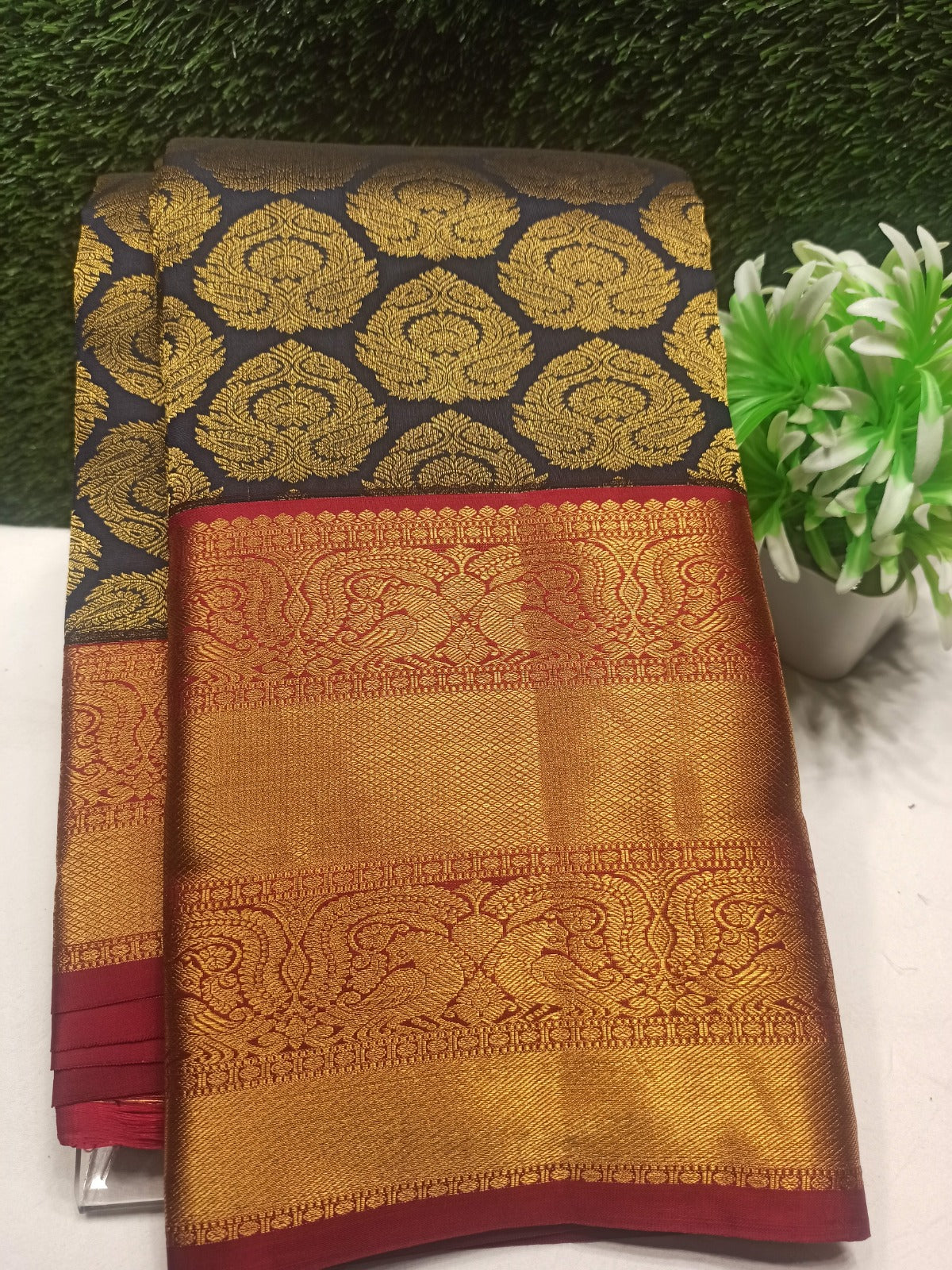 Pure Kanchipuram Silk Saree.