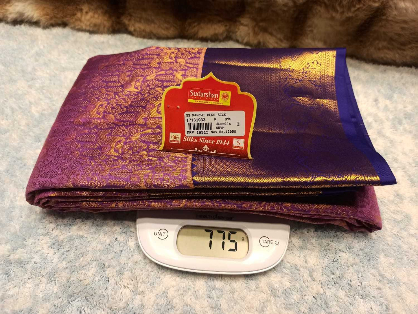 Pure Kanchipuram Silk Saree.