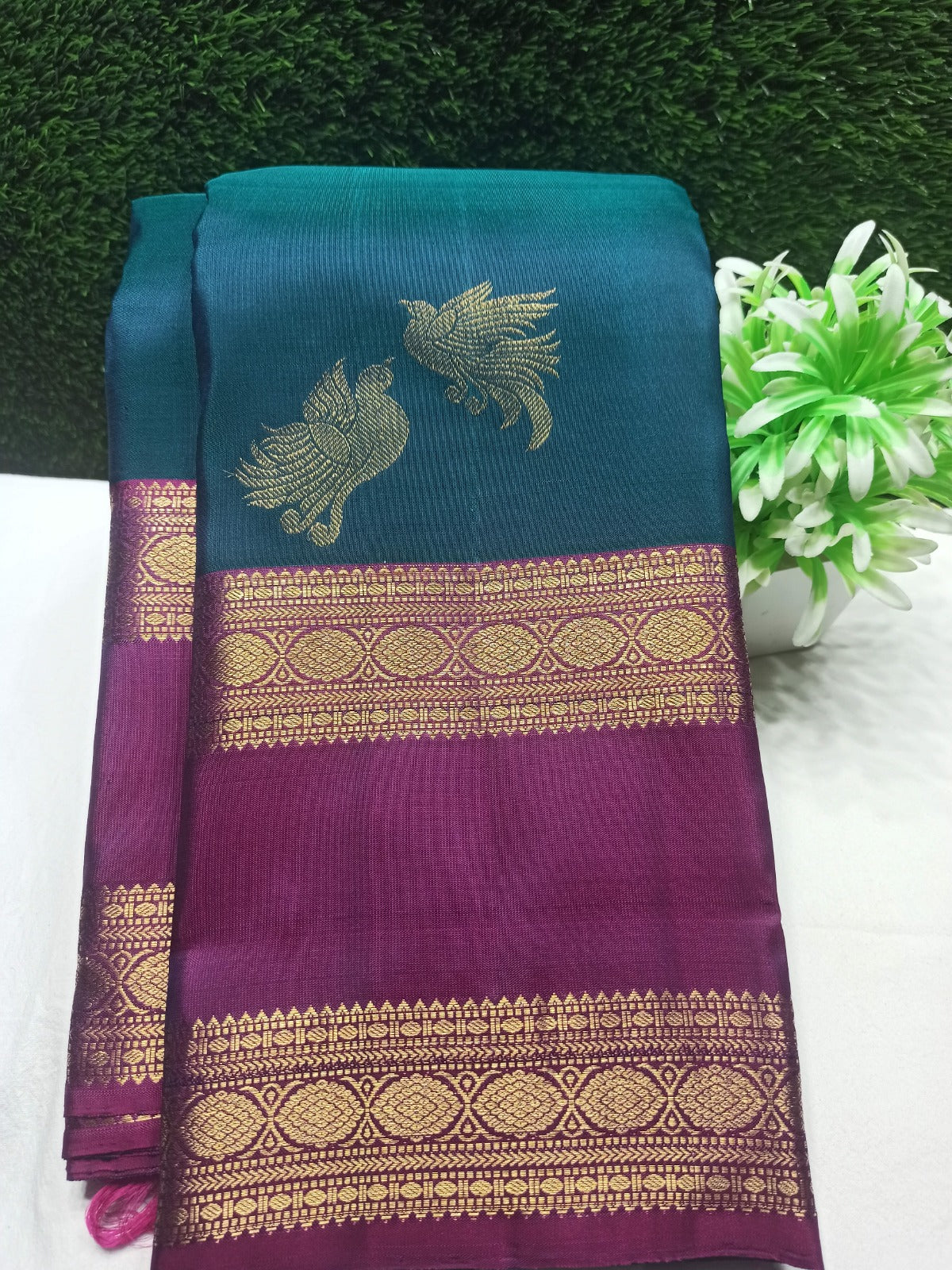 Pure Kanchipuram Silk Saree.