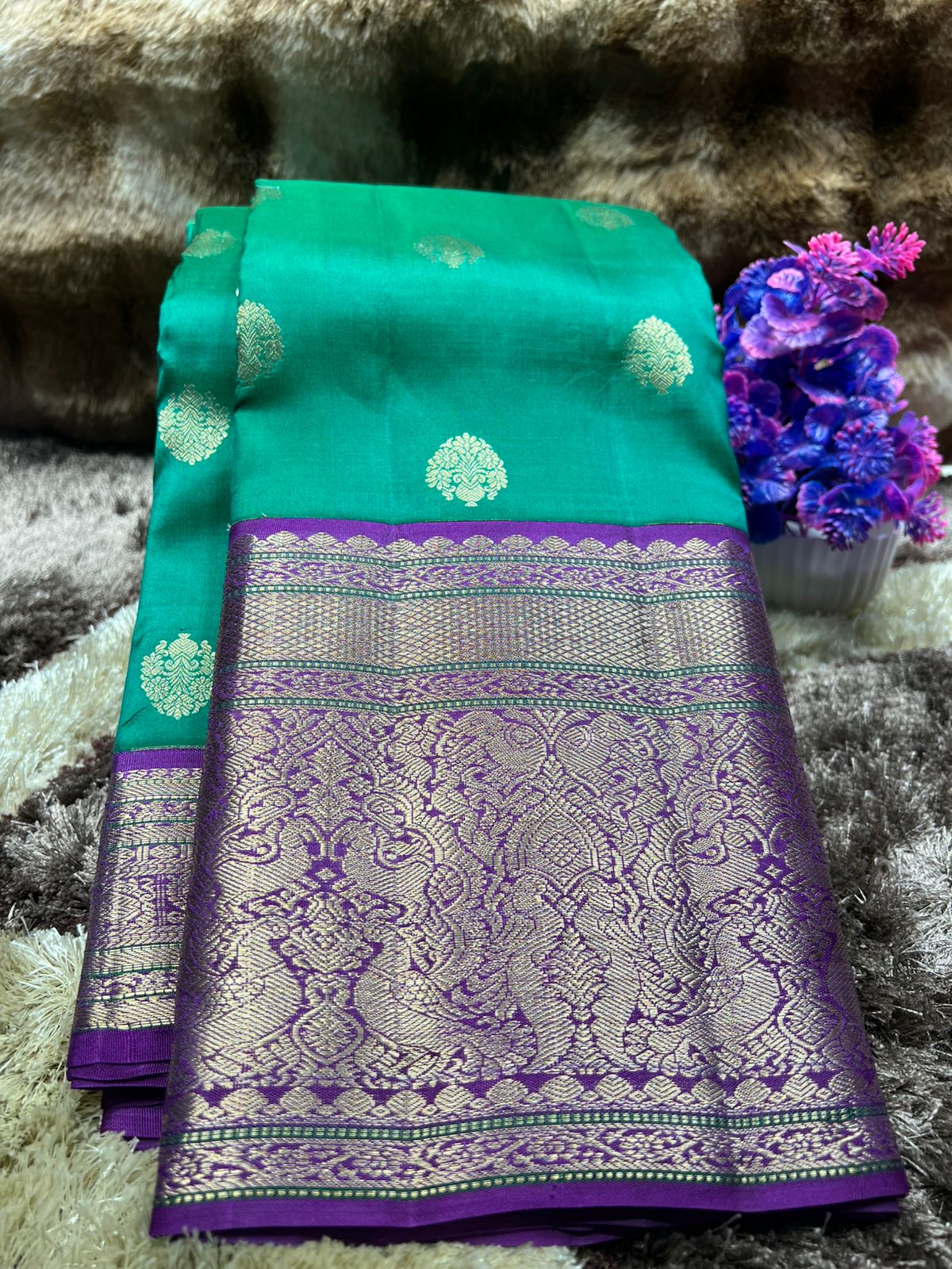 Pure Kanchipuram Silk Saree.
